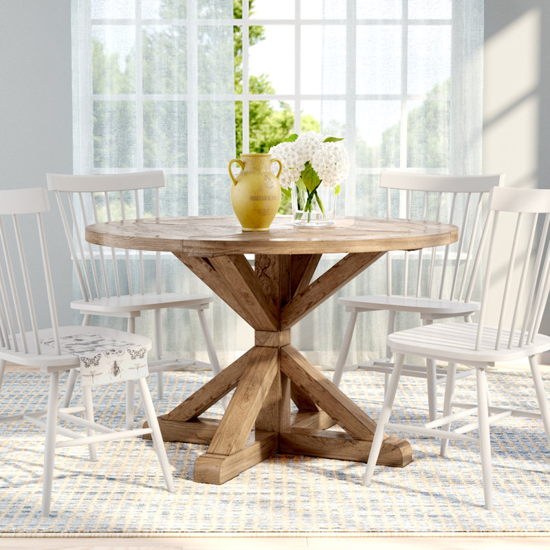 Lark Manor Peralta Round Rustic Dining Table & Reviews Wayfair